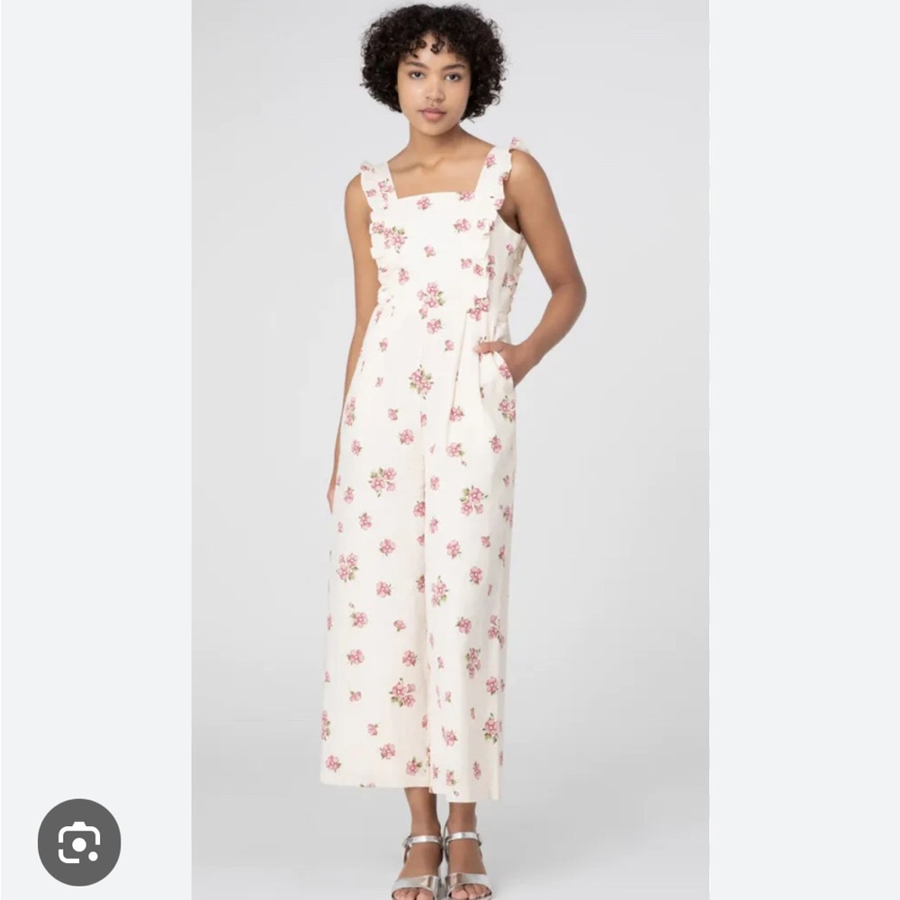 Princess Highway Vintage ModCloth Cottagecore Floral Ruffle Romper Jumpsuit
